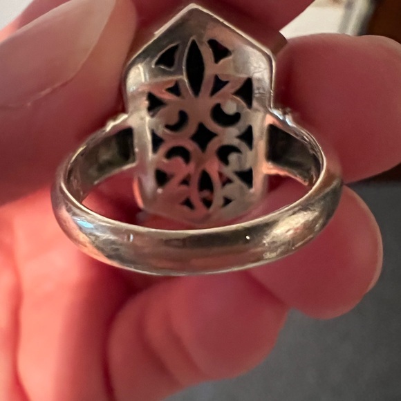 Sterling lapis ring - Picture 2 of 8